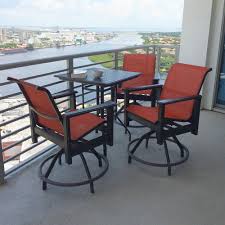 This set of mosaic chairs will make a decorative addition to your garden, patio, or balcony. Windward Hampton Mgp Sling Balcony Height Patio Set Ww Hampton Set2