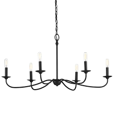 Shop for candelabra light bulbs in shop light bulbs by shape. Progress Lighting Pacolet 6 Light Textured Black Chandelier P400234 031 The Home Depot Black Candle Chandelier Black Chandelier Candle Style Chandelier