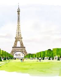 De nombreux événements y ont lieu pendant l'année : Eiffel Tower Vue Du Champ De Mars Ii Greeting Card 6 X 6 European Splendor