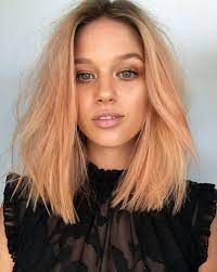 unordentliches haar mit textur pfirsichfarbene haarfarbe haircolor peachy hair color peach hair peach hair colors