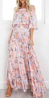 Leah Maxi Dress In Peach Floral Maxi Dress Floral Maxi Dress Summer Dresses