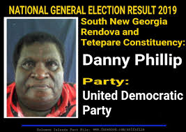 Former Prime Minister Danny Phillip has been re-elected as the Member of  Parliament for South New Georgia Rendova and Tetepare constituency. From  Lokuru