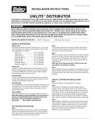 January 26, 2019january 26, 2019. Mallory Ignition Mallory Unilite Distributor User Manual 13 Pages Also For Mallory Unilite Distributor 605