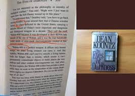 You might also like similar books to out of the darkness, like rulers of the darkness. Us Author Dean Koontz Predicted The Coronavirus In His 1981 Eye Of Darkness Novel Al Bawaba