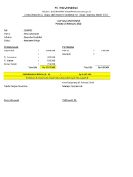 Youtuber berjaya june 16, 2021. Contoh Slip Gaji Karyawan Format Ms Exce Slip Gaji Juni