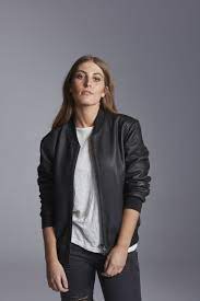 The Jerri Jones Brooklyn Bomber Jacket For Her Www Jerrijones Co Model Laine Saccuzzo Shot By James Cunningham Agency E Bomber Jacket Fashion Model