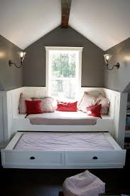 Window Seat With Pullout Bed Or Could Use Draw For Storage Cool Bunk Beds Attic Bedroom Designs Home