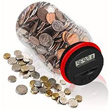 Slip your change through the coin slot and this jar electronically counts every. Amazon Com Discovery Kids Digital Coin Counting Money Jar With Lcd Screen Keeps Track Of Balance Twist Off Lid Us Currency Battery Operated Blue Kitchen Dining