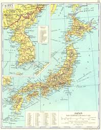 Details About Japan Japan Inset Map Korea 1962 Old Vintage Plan Chart