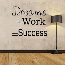 Dreams Work Quote Wall Stickers Mural House Decoration For Office Study Room Motivational Sentences Wall Deca Office Wall Decals Office Quotes Wall Wall Quotes
