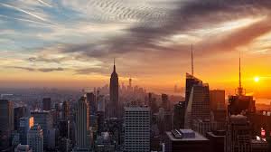 Pin By Stephanie On Working Sunset City New York City Background New York Wallpaper