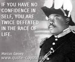 Marcus Garvey If You Have No Confidence In Self You Are T Marcus Garvey Marcus Self Esteem