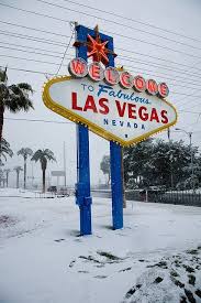 Las vegas landmarks 'shine gold' to support kids with cancer: Snowy Welcome To Fabulous Las Vegas Sign Las Vegas Sign Las Vegas Las Vegas Night Clubs