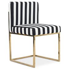 Chic sophistication in a black and white palette. Modern Black And White Striped Dining Chair Modshop