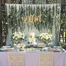 A Look Back At Elliot S First Birthday Set Up Love Working On A Natural And Or Gender Neutral Baby Shower Themes Baby Shower Themes Neutral Baby Shower Themes