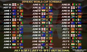 World Cup 2019 Schedule And Time Table With Schedule Pic