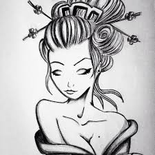 Geisha deviantart artwork vinegar digital drawings drawing painting asian inspiration artist fantasy. Japanese Geisha Tattoo Drawing