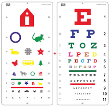 Amazon Com Snellen Color Eye Chart And Pediatric Color
