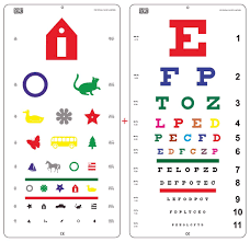 amazon com snellen color eye chart and pediatric color