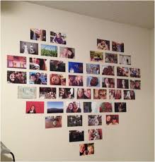 Love This In Just A Rectangle Format With Mod Podge Diy Heart Photo Collage Photo Collage Diy Photo Headboard Heart Photo Collage