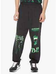 Billie Eilish Green Lightning Sweatpants Green Billie Eilish Merch Cute Sweatpants Sweatpants