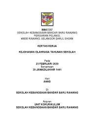 Click to view in fullscreen. Kertas Kerja Sukan Tahunan 2020