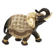 Stunning Elephant Figurines For Home Decoration Ideas Woodland Imports Beautifully Decorated Resin Elephant Elephant Figurines Elephant Decor Elephant Statue