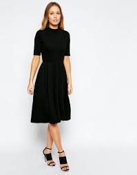 Black Midi Dress Finds Work Dresses With Sleeves Midi Dress Fall High Neck Midi Dress