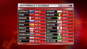 Consulta el calendario completo del campeonato mundial de fórmula 1 2021. 20 Race 2017 Formula 1 Calendar Formula 1 F1 Schedule F1 Calendar