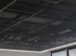 This basically meant we removed all the middle tiles and left all four corners and three of the side walls. Suspended Metal Ceilings Sas