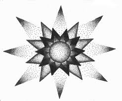Stippled Star Design By Jamie Ventura On Deviantart Stippling Art Geometric Chest Dotted Drawings