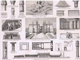 One of the most powerful civilizations in history, it only makes sense that the egyptians would produce iconic architecture. Egyptian Architecture Antique Print Showing The Sphinx Pyramids Columns Pillars Sarcophagus