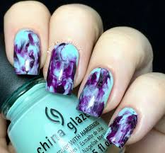 Nail Polish Wars Blueberry Swirl Swirl Nail Art Purple Nails Teal Nails