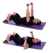 Dumbbell Floor Press For Home Chest Workouts Workout Chest Workout At Home Bench Press