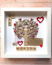 Check out our 40th anniversary gift for parents selection for the very best in unique or custom, handmade pieces from our shops. Ruby Wedding Anniversary Gift Personalised 40th Anniversary Etsy Ruby Wedding Anniversary Gifts Anniversary Gifts For Parents Custom Wedding Gifts