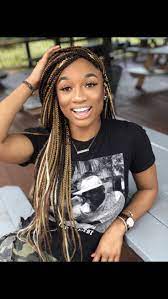 Blonde And Brown Braids Boxbraidshairstyles Blonde Boxbraidshairstylesbrown Boxbraidsh Box Braids Hairstyles For Black Women Black Box Braids Hair Styles