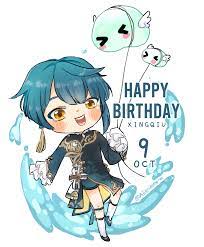 Xingqiu Birthday Chibi Birthday Anime