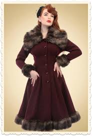 Manteau Couture Vintage Retro Annees 30 Pearl Bordeaux Manteau Fourrure Vintage Vetement Annee 30 Manteau