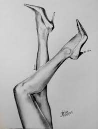 Women In High Heels Can Achieve Anything High Heel Painting Drawing High Heels Drawing Legs