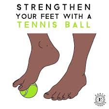 Many Foot Injuries Can Be Prevented By Strengthening Your Feet Just As Many People Use A Foam Roller To Help Tennis Ball Ankle Exercises Foam Roller Stretches