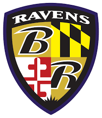 All of these elements are inside a thick circle with a darker outer border. Baltimore Ravens Coat Of Arms Logo Download Logo Icon Png Svg