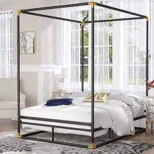 Metal canopy bed frame queen king, multiple colors rollback product image is the eyecatching centerpiece of the very best to build metal platform bed blackqueen canopy bed setqueen canopy bed beds daybeds. Mercer41 Ozzie Queen Canopy Bed Reviews Wayfair