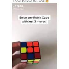 Find the white/orange/green side and follow the sequence. I Cant Believe This Workses Solve Any Rubik Cube With Just 2 Moves Ifunny
