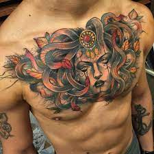 Medusa Medusa Tattoo Chest Tattoo Men Chest Tattoo