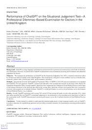 PDF) Performance of ChatGPT