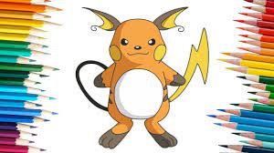 How To Draw Raichu And Colour - Step By Step | Raichu Colouring Pages -  Youtube
