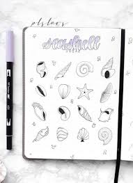 Black And White Bullet Journal Theme Seashell Doodles By Ig Plslars Bullet Journal Doodles Bullet Journal Themes Bullet Journal Inspiration Bullet Journal Doodles
