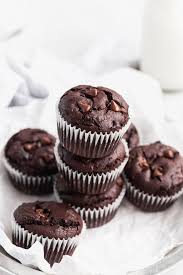 Easy Double Chocolate Muffins Browned Butter Blondie Recipe Double Chocolate Muffins Chocolate Muffins Best Dessert Recipes