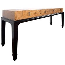 Burl Wood Console Table By Hekman 1stdibs Com Burled Wood Wood Console Table Console Table