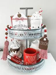 Christmas Decor Bundle Set Of 4 Christmas Tiered Tray Etsy Tray Decor Christmas Tiered Tray Decor Christmas Tray